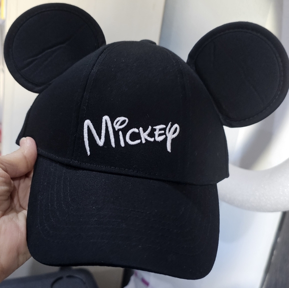 Youth Mickey Mouse Hat Baseball Cap with Ears NWOT Disney Black - Picture 1 of 10